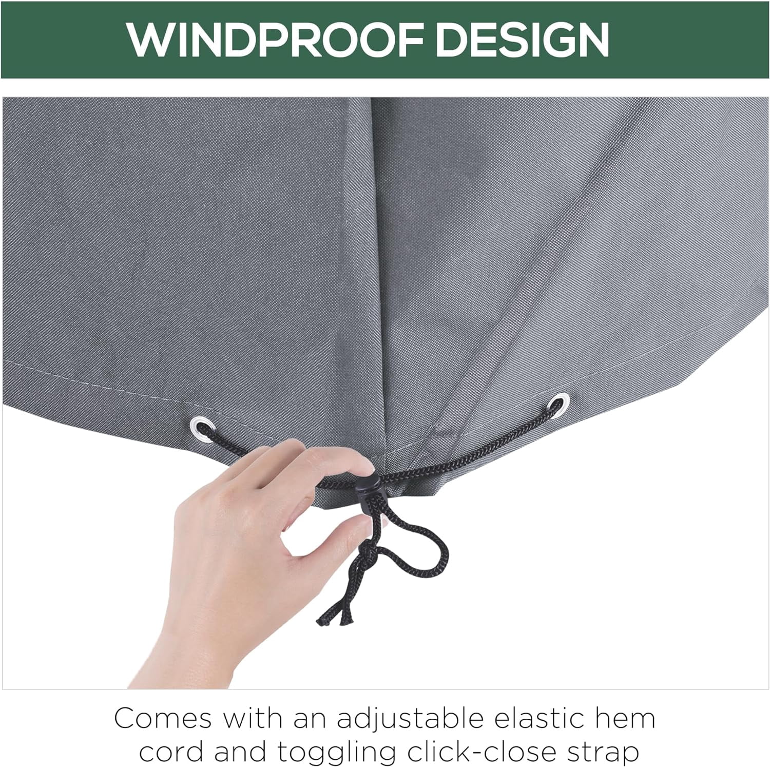 GMNIU 97" x 65" x 26" Heavy Duty Outdoor Sectional Sofa Cover, Waterproof Patio Furniture Cover for Weather Protection, Gray