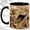 Black, variant on Skeleton Reader Coffee Mug, Celestial Book Mug, Ceramic 11 oz