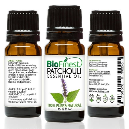 BioFinest Patchouli Oil - 100% Pure Patchouli Essential Oil - Premium Organic - Therapeutic Grade - Aromatherapy - Best for Depression - Promote Restful Sleep - FREE E-Book