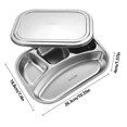 thumbnail image 3 of 304 stainless steel dinner plate compartment with lid lunch plate 3, 3 of 6