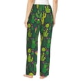 thumbnail image 3 of Picia Cactus 1 Womens Soft Woven Cotton Elastic Waistband Sleep Pajama Pant Lounge Sleep Pant With Pockets And Drawstring-X-Large, 3 of 9