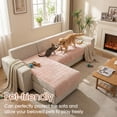 thumbnail image 5 of Eurhowing L Shaped Couch Cover 2Pcs, Non-Slip Velvet Sofa Slipcover for Pets & Kids, Sectional Sofa Furniture Protector for Living Room, L, Beige, 5 of 12