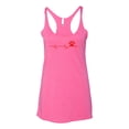 thumbnail image 3 of Dog Heartbeat | Paw Print EKG Lifeline | Veterinarian Vet Tech Dog Lover Tri-Blend Racerback Tank Top, Vintage Pink, Medium, 3 of 5