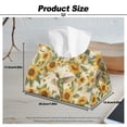 thumbnail image 7 of COEQINE Tissue Box Cover Organizer PU Leather Rectangle Facial Paper Holder Paper Tissue Holder for Bedroom Dresser, Tabletop, Dinner Table, Office Desk, Hummingbird Sunflower Letter, 7 of 7