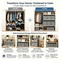 thumbnail image 2 of Dailivio Collapsible Fabric Cube Storage Bins (10.5" x 10.5"), Storage Cubes Organizer Bin with Handles for Clothes, Gray, 2 Pack, 2 of 8