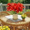thumbnail image 3 of Fareti 2 Piece 5 Head Artificial Hibiscus Flower, 15 Inch Faux Tropical Bloom for Living Room Table Vase Wedding Boho Centerpiece, Bendable Stem, 3 of 4