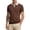 Coffee, variant on BUWTTER Mens Relaxed Polo Shirts Short Sleeve Solid Color Business Tops Dressy Work Casual Lapel Shirts Beige L