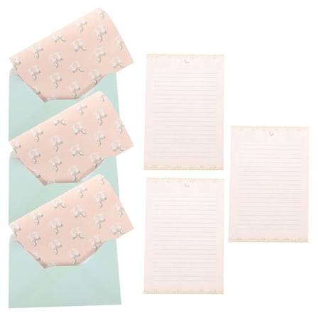 KAKOWELY 5 Sets Letter Stationery Paper Pink Color Rectangular Shape For Everyday Correspondence