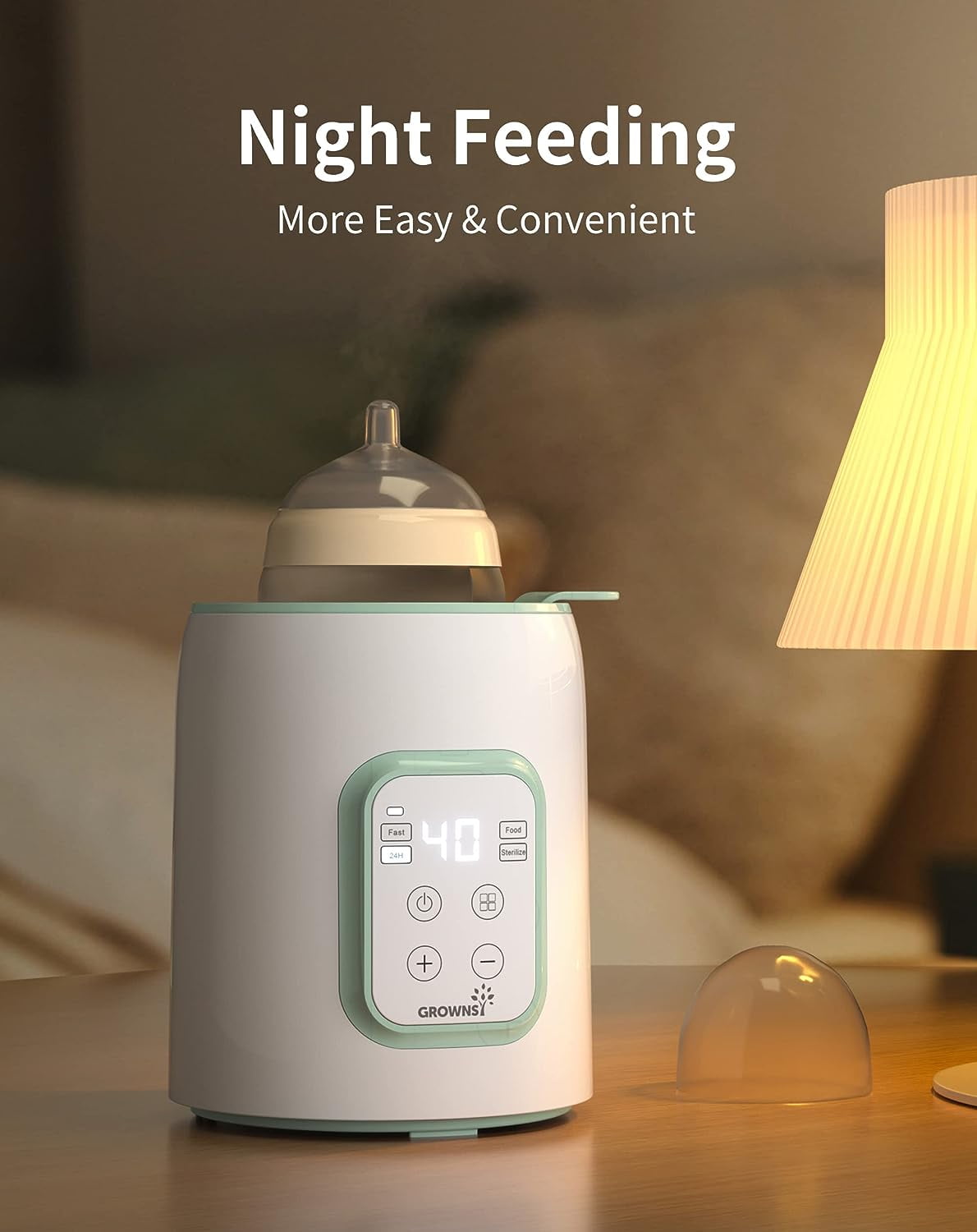 Grownsy Bottle Warmer 8 in 1 with Timer for Breastmilk or Formula, Accurate Temperature Control, Fits for All Bottles Green