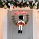 thumbnail image 3 of mfyjkho Letrero de madera de bienvenida para Navidad con guirnalda de enano soldado sin rostro, decoración navideña de madera para puerta para exhibición de temporada., 3 of 7