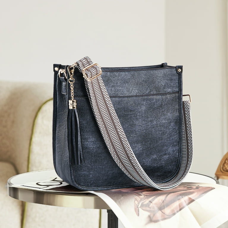 HKCLUF Women's Designer Leather Crossbody Bag with