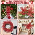 thumbnail image 6 of Deago 10 PCS Christmas Glitter Artificial Pine Needles-10.6" Fake Foliage Pine Stems Picks for DIY Garland Wreath Xmas Tree Home Garden Decoration (Red), 6 of 8