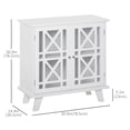thumbnail image 3 of HOMCOM Armoire de Rangement avec Portes à Treillis Étagère Buffet Moderne, 3 of 10
