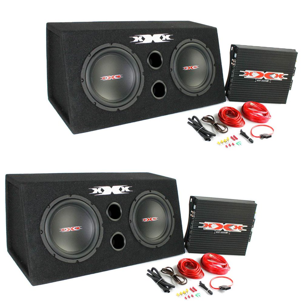 XXX 8" 800W Car Audio Subwoofers Subs/Amplifier/Amp Kit/Sub Box (4 Pack