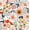 White/Pink/Orange, variant on Boho Peel and Stick Wallpaper Floral Wall Paper Removable for Bedroom Orange/Pink/Orange Contact Paper 17.3in x 9.8ft