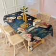 thumbnail image 3 of Colorful Mushroom Eye Black Pattern Rectangle Tablecloth 60"x102",Waterproof Polyester Rectangle Table Cloth, Wipeable Spillproof Polyester Tablecloth for Dining, Camping, Indoor and Outdoor, 3 of 6