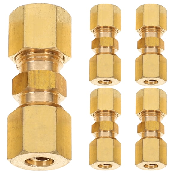 5 piezas de accesorios de unión de compresión 1/4 piezas de máquina de ajuste del tubo de compresión