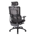 thumbnail image 4 of Office Star Products Vertical Black Mesh Back Chair with Shiny Black Base and Coal Free Flex Fabric with headrest, 4 of 5