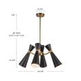 thumbnail image 4 of Alora Lighting Ch574424 Blake 4 Light 24" Wide Chandelier - White / Aged Gold, 4 of 7