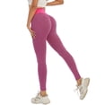 thumbnail image 7 of DODOING Women's High Waist Cellulite Textured Yoga Pants Tummy Control Ruched Butt Lifting Stretchy Workout Leggings Booty Scrunch Tights, 7 of 7