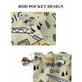 thumbnail image 6 of Cartoon Tractor Living Room Curtains 2 Panel, Cute Green Digger Shovel Truck Rustic Cafe Window Treatment, Farmhouse Bedroom Bathroom Kitchen Curtains Drapes 104"x45", 6 of 6