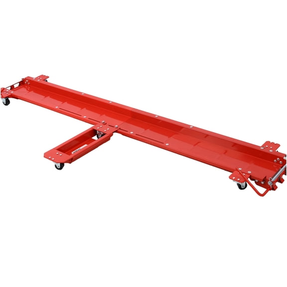 JERFIT Heavy Duty Motorcycle Dolly with Loading Ramp, 1250 lbs Capacity, 6 Swivel Casters, Red Powder-Coated Steel Frame for Cruiser Bike Storage and Moving