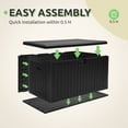thumbnail image 6 of Dextrus 150 Gallon Double-Wall Deck Box, Black Waterproof Lockable Resin Storage Box, Heavy-Duty XL Patio Organizer, Multi-Use as Extra Seating for Cushions, Garden Tools & Pool Essentials, 6 of 6