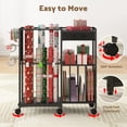 thumbnail image 5 of Advwin Gift Wrapping Paper Storage Cart with Drawer, Rolling Gift Wrap Station with Ribbon & Gift Bage Storage, Multi-purpose Craft Organizer Rack for Home, Office, School or Gift Shop, Black, 5 of 12