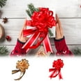 thumbnail image 1 of Arco De Plástico Set de 10 lazos transparentes dorados y rojo vino de 42x42 cm, cintas decorativas para envolver regalos de Navidad y decorar fiestas. Rkxzt, 1 of 7