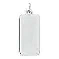 thumbnail image 3 of 925 Sterling Silver Rhodium-plate Engraveable Rectangle Polish Front, Satin Back Disc Charm Pendant, 3 of 5
