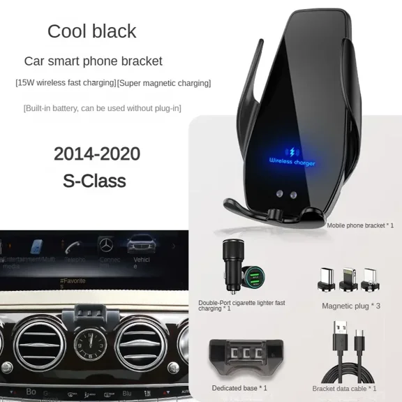 2014-2020 For Mercedes Benz S Class W222 Mobile Phone Holder Wireless Charger S300 S320 S400 Car Mount Bracket GPS Support