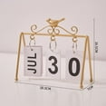 thumbnail image 2 of Daily Office Metal Flip Desk Calendar Perpetual Wood Vintage Calendar for Home Decor,Monthly Weekly Year Planner Standing Kitchen Desk Decor Wood Calendar 7.87x3.54x4.72 inches, 2 of 6