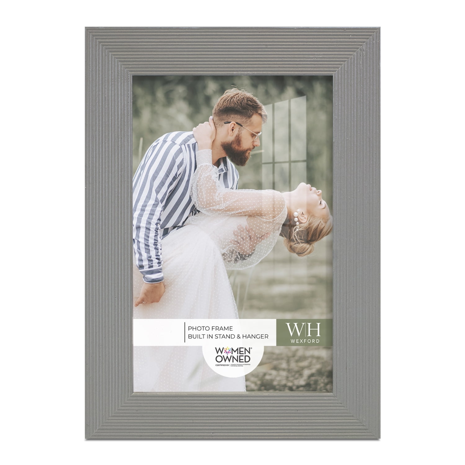 Modern Rustic Gray Solid Wood Picture Frame, 4 x 6