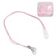 thumbnail image 1 of Cable de auriculares de 2 pines, cordón portátil de prevención de pérdida, seguridad, Clip blanco, protección de fijación, Cable rosa, 1 of 8