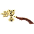 thumbnail image 3 of Brass Classic Panch Face Arti/Pooja Diya/Oil Lamp/Deepak/Dhoop/Jyoti With Wooden Handle (Approx. 9 x 4.5 x 2 Inch), 3 of 4