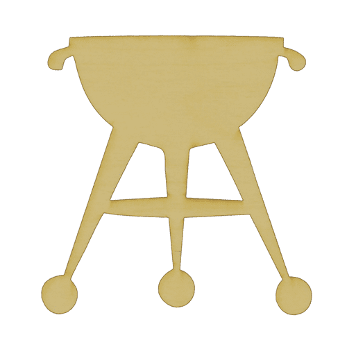 Package of 1, Large 11.25" x 12" x 0.25" Baltic Birch Plywood Grill Wood Cutout for Art and Craft Project, Made in USA