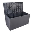 thumbnail image 5 of YYAo 120gal 460L Large Deck Box, Outdoor Storage Box for Patio Furniture,Garden,Cushions Toys Lockable Seat Waterproof,Grey, 5 of 10