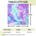 thumbnail image 2 of Colorful Tie Dye Pattern Square Fitted Tablecloth with Elastic Edge,Square Table Cover,Washable Elastic Table Cover for Home Kitchen Party Decor 36"x36", 2 of 6