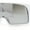 White - Silver Mirror, variant on XL Oversized Shield Rectangle Super Thick Temple Plastic Sport Sunglasses White - Silver Mirror