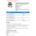 thumbnail image 2 of Front Wheel Hub Assembly - Compatible with 2022 - 2023 Volkswagen Taos, 2 of 2
