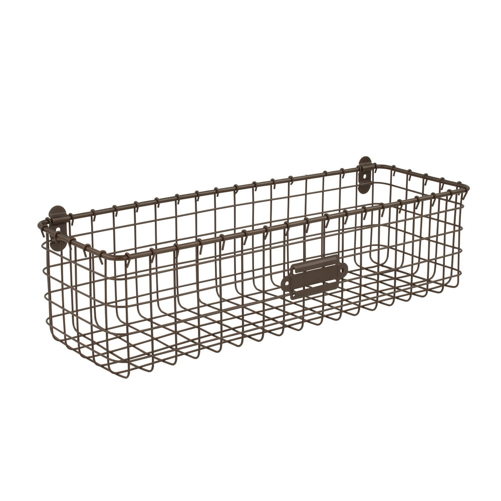 Spectrum Diversified Vintage Wall Mount Basket, Bronze, 15924 Walmart