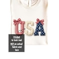 thumbnail image 3 of Ink-Printed USA Coquette Bow Shirt for Women Girls July 4th Family Matching Tee Lace Letters Natural Shirt Youth Small, 3 of 9