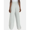 thumbnail image 4 of No Boundaries Soft Fleece Wide Leg Pants, 30” Inseam, 1 or 2-Pack, Women’s XXS-4X, 4 of 5