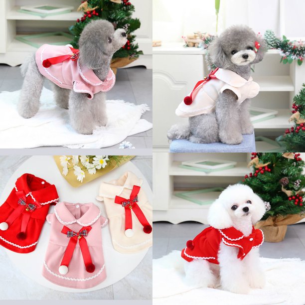 Vestido Navideño para Perro XWSHYW con Lazo y Estilo de Princesa