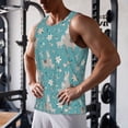 thumbnail image 6 of Haiem Teal Mama Llama Men Workout Tank Top Gym Bodybuilding Sleeveless Muscle T Shirts Athletic Tank Breathable Workout Shirt-4X-Large, 6 of 8