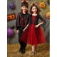 thumbnail image 5 of Disfraz de vampiro para niña, vestido de fantasía para carnaval, Cosplay para fiesta de 2 a 12 años, disfraz de Disney para actuación en escenario, 5 of 5
