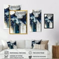 thumbnail image 4 of Designart Abstract Geode White And Blue Marble I Canvas Wall Art, 4 of 5