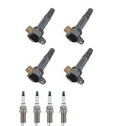 Set of 4 ISA Ignition Coils and 4 Autolite Spark plug Compatible with 2011 Suzuki Kizashi 2.4L L4 2388cc 146ci Replacement for UF634