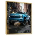 thumbnail image 2 of Designart "Blue Pickup Truck Urban Explorers" Pickup Truck Floater Framed Canvas Art Print, 2 of 7