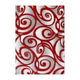 thumbnail image 2 of Masada Rugs Grey White Red Modern Woven Area Rug, Hand Carved (5 Feet X 7 Feet, Red), 2 of 7